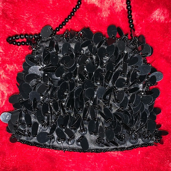 Vintage Black Beaded Bag - Picture 4 of 4
